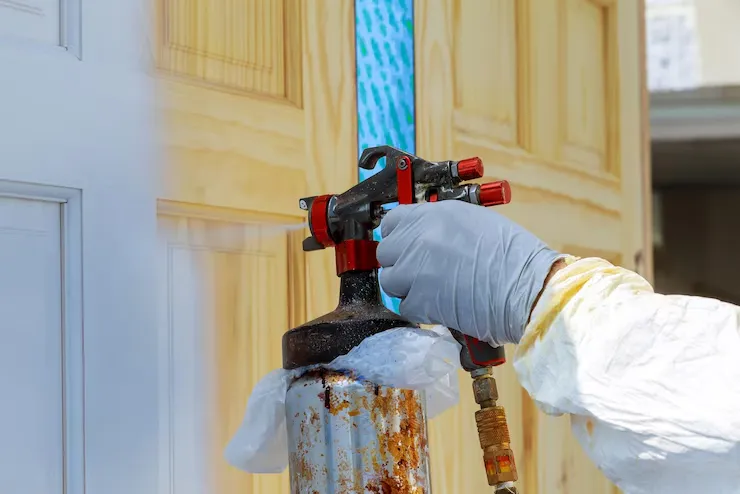 Pintado de techos y paredes en obra de reforma integral